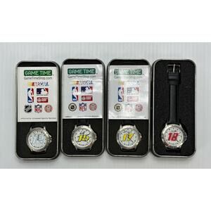 Lot 4 Game Time Watch In Original Tin NBA MLB NFL NHL NASCAR # 12 16 17 18